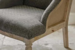 Bedroom|Living^Nkuku Elbu Deconstructed Jacquard Weave Armchair - Charcoal
