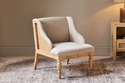 Bedroom|Living^Nkuku Elbu Deconstructed Linen Armchair - Stone