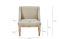 Bedroom|Living^Nkuku Elbu Deconstructed Linen Armchair - Stone