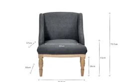Bedroom|Living^Nkuku Elbu Deconstructed Linen Armchair - Charcoal