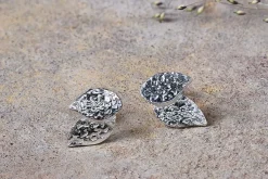 Jewellery & Jewellery Boxes|Jewellery^Nkuku Elina Double Leaf Earrings - Silver