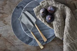 Serving Cutlery|Cheese Board & Knives^Nkuku Ena Cheese Knife Set - Brushed Gold (Set of 2)