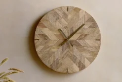 Decorative Home Accessories|Clocks^Nkuku Enugu Mango Wood Clock - Natural