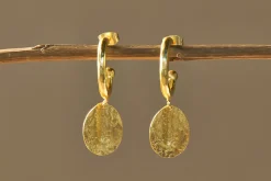 Jewellery & Jewellery Boxes|Jewellery^Nkuku Esta Hoop Earrings - Gold  - One Size