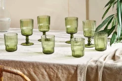 Everyday Glassware|Tumblers^Nkuku Fali Tumbler - Olive - (Set of 4)