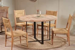 Kitchen & Dining|Dining Tables^Nkuku Fia Mango Wood Round Dining Table