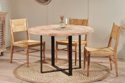 Kitchen & Dining|Dining Tables^Nkuku Fia Mango Wood Round Dining Table