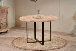 Kitchen & Dining|Dining Tables^Nkuku Fia Mango Wood Round Dining Table
