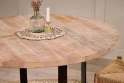 Kitchen & Dining|Dining Tables^Nkuku Fia Mango Wood Round Dining Table