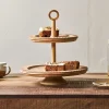 Pantry|Cake Domes & Stands^Nkuku Gavivi Mango Wood Cake Stand