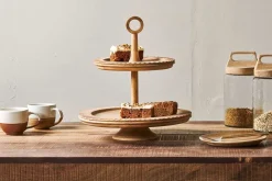 Pantry|Cake Domes & Stands^Nkuku Gavivi Mango Wood Cake Stand