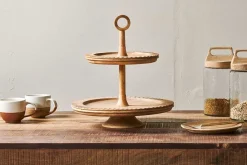 Pantry|Cake Domes & Stands^Nkuku Gavivi Mango Wood Cake Stand