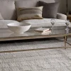 Living|Coffee Tables^Nkuku Gilasi Cast Metal & Glass Coffee Table - Antique Brass