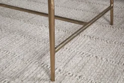 Living|Coffee Tables^Nkuku Gilasi Cast Metal & Glass Coffee Table - Antique Brass