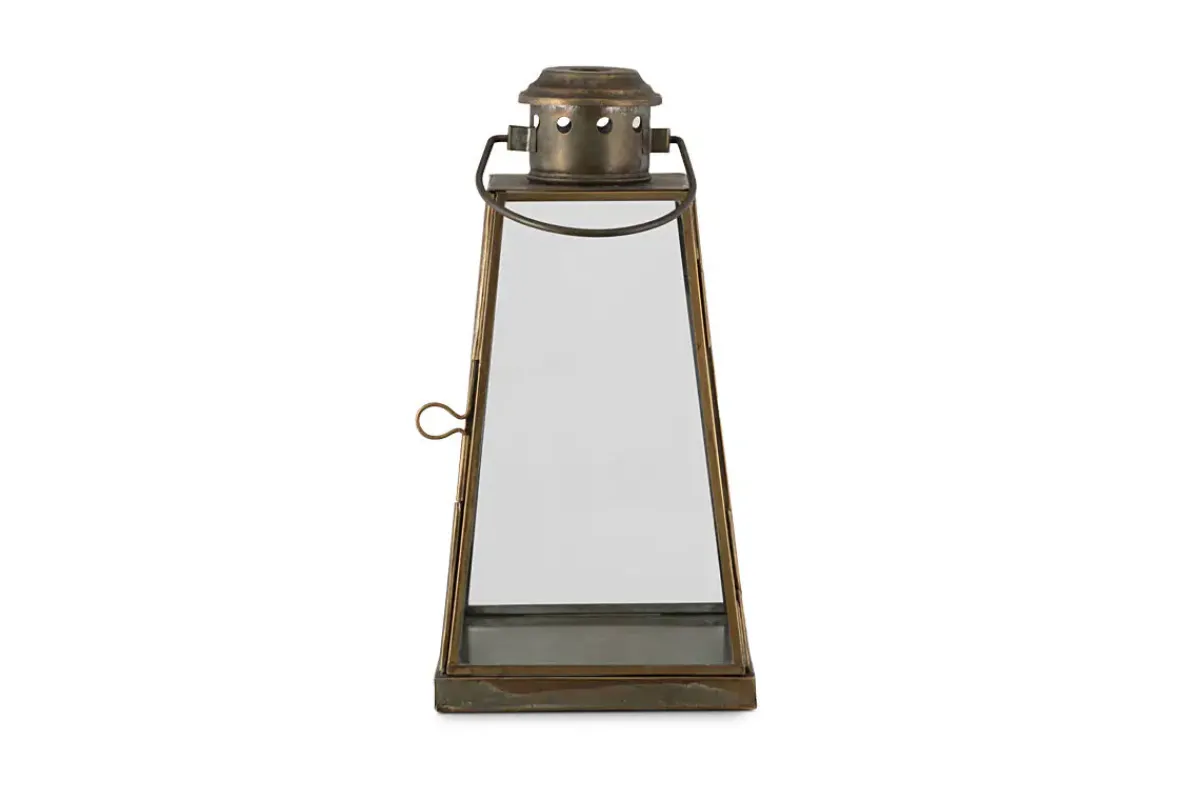 Lanterns|Candles & Candleholders^Nkuku Giva Lantern - Antique Brass