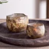 Decorative Home Accessories|Desk Accessories^Nkuku Gola Recycled Glass Tealight Holder - Antique Smoke