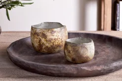 Decorative Home Accessories|Desk Accessories^Nkuku Gola Recycled Glass Tealight Holder - Antique Smoke