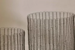 Baskets^Nkuku Gosaba Iron Basket - Aged Brass (Set of 2)