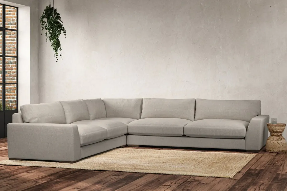 Corner Sofas|Sofa Collections^Nkuku Guddu Grand Left Hand Corner Sofa Brera Linen Natural