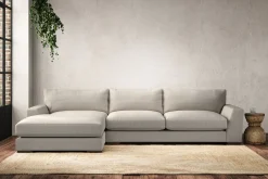 Sofa Collections^Nkuku Guddu Large Left Hand Chaise Sofa Brera Linen Natural