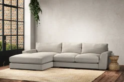 Sofa Collections^Nkuku Guddu Medium Left Hand Chaise Sofa Brera Linen Natural