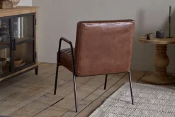 Occasional Chairs^Nkuku Hadithi Leather Occasional Chair - Chocolate Brown