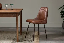 Home Office|Kitchen & Dining^Nkuku Harsha Leather Dining Chair - Chocolate Brown