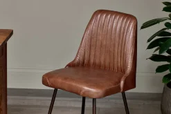 Home Office|Kitchen & Dining^Nkuku Harsha Leather Dining Chair - Chocolate Brown