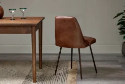 Home Office|Kitchen & Dining^Nkuku Harsha Leather Dining Chair - Chocolate Brown