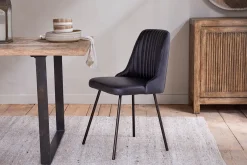 Home Office|Kitchen & Dining^Nkuku Harsha Leather Dining Chair - Aged Black