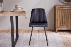 Home Office|Kitchen & Dining^Nkuku Harsha Leather Dining Chair - Aged Black