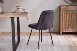 Home Office|Kitchen & Dining^Nkuku Harsha Leather Dining Chair - Aged Black