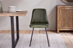 Home Office|Kitchen & Dining^Nkuku Harsha Leather Dining Chair - Rich Green