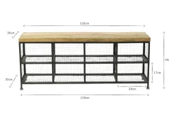 Home Office|Hallway & Bootroom^Nkuku Hasa Industrial Storage Bench