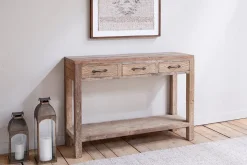 Hallway & Bootroom|Living^Nkuku Ibo Reclaimed Wood 3 Drawer Console Table - Natural