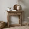 Hallway & Bootroom|Console Tables^Nkuku Ibo Reclaimed Wood 1 Drawer Console Table - Natural