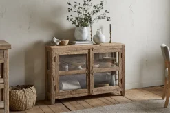 Hallway & Bootroom|Kitchen & Dining^Nkuku Ibo Reclaimed Wood & Glass Sideboard - Natural