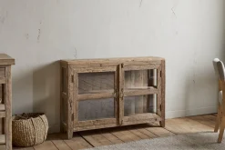 Hallway & Bootroom|Kitchen & Dining^Nkuku Ibo Reclaimed Wood & Glass Sideboard - Natural