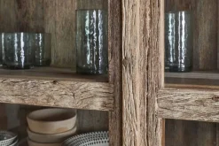 Kitchen & Dining|Cabinets & Sideboards^Nkuku Ibo Reclaimed Wood & Glass Cabinet - Natural - Wide