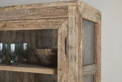 Kitchen & Dining|Cabinets & Sideboards^Nkuku Ibo Reclaimed Wood & Glass Cabinet - Natural - Wide
