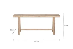 Hallway & Bootroom|Bedroom^Nkuku Ibo Reclaimed Wood Long Bench - Natural