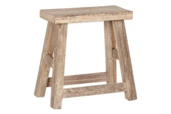 Living|Side Tables^Nkuku Ibo Reclaimed Wood Low Stool - Natural