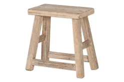 Living|Side Tables^Nkuku Ibo Reclaimed Wood Low Stool - Natural
