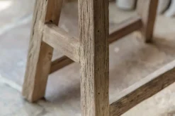 Living|Side Tables^Nkuku Ibo Reclaimed Wood Low Stool - Natural