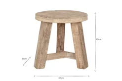 Living|Side Tables^Nkuku Ibo Reclaimed Wood Round Side Table - Natural