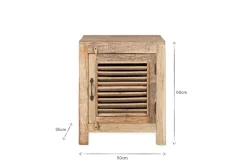Bedroom|Living^Nkuku Ibo Reclaimed Wooden Slatted Cabinet – Natural - Small