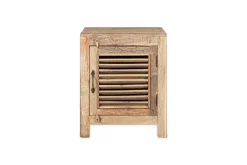 Bedroom|Living^Nkuku Ibo Reclaimed Wooden Slatted Cabinet – Natural - Small