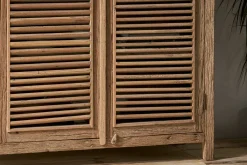 Home Office|Bedroom^Nkuku Ibo Reclaimed Wooden Slatted Cabinet – Natural - Large