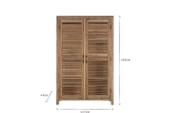 Home Office|Bedroom^Nkuku Ibo Reclaimed Wooden Slatted Cabinet – Natural - Large