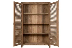 Home Office|Bedroom^Nkuku Ibo Reclaimed Wooden Slatted Cabinet – Natural - Large